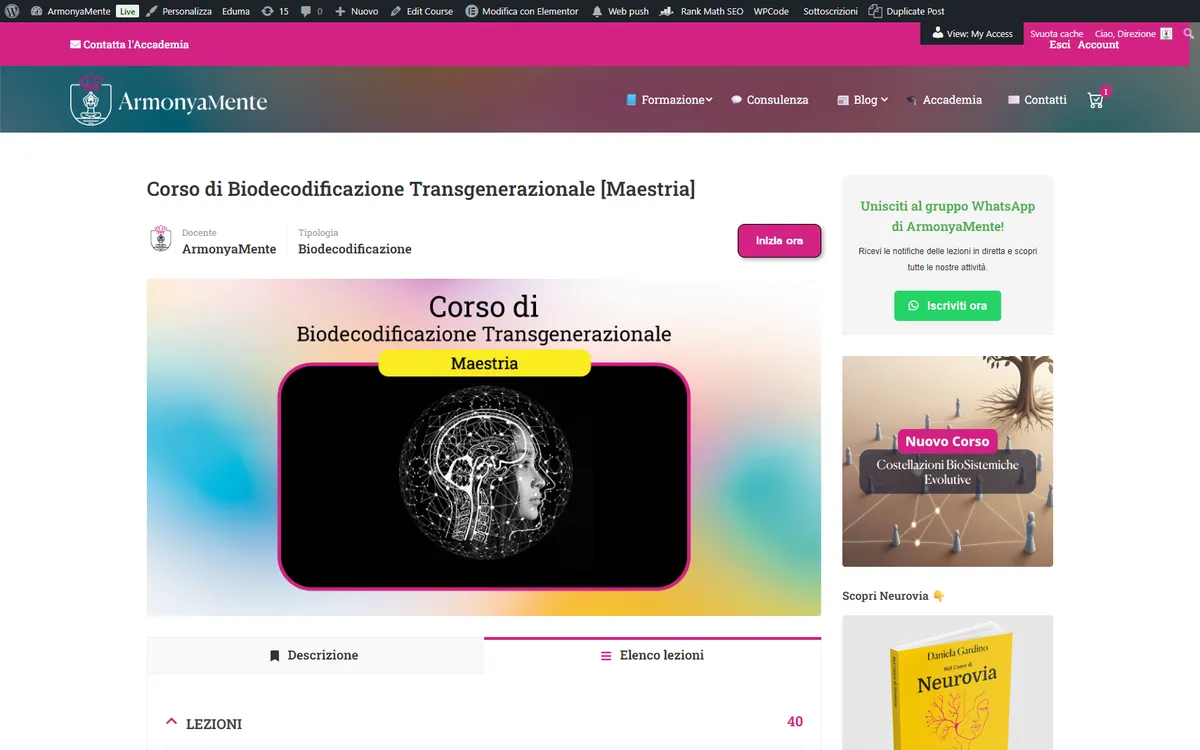 Ficha de curso con temario y precio