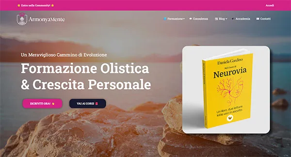 ArmonyaMente — mockup home